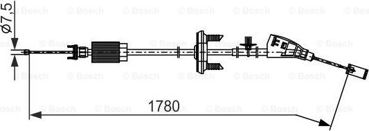 BOSCH 1 987 482 796 - Трос, гальмівна система avtolavka.club