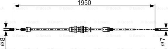 BOSCH 1 987 482 785 - Трос, гальмівна система avtolavka.club