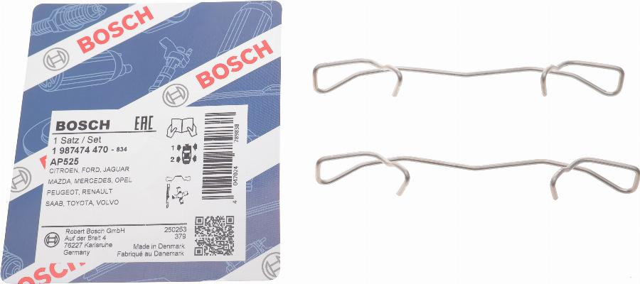 BOSCH 1 987 474 470 - Комплектуючі, колодки дискового гальма avtolavka.club