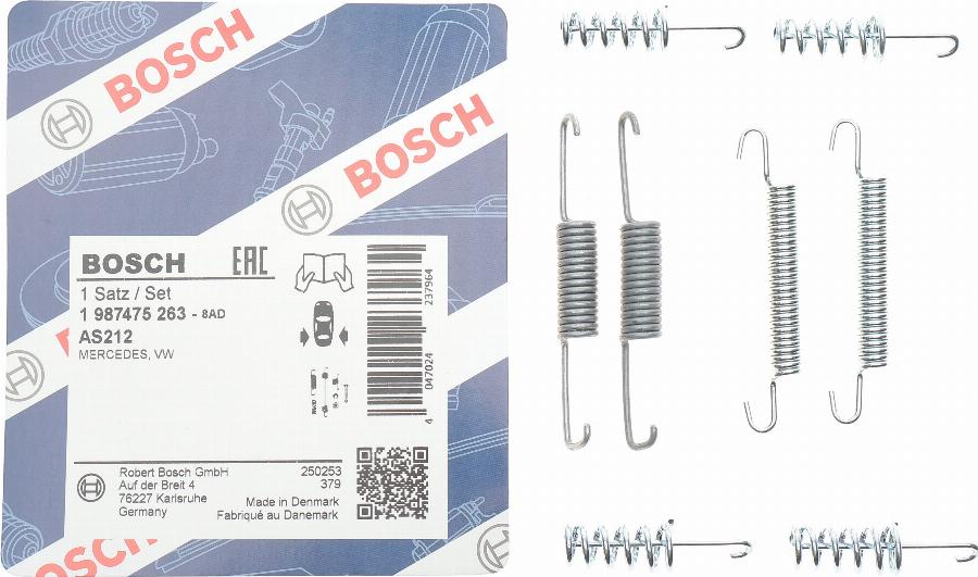 BOSCH 1 987 475 263 - Комплектуючі, гальмівна система avtolavka.club