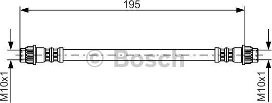 BOSCH 1 987 476 956 - Гальмівний шланг avtolavka.club