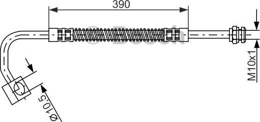 BOSCH 1 987 476 984 - Гальмівний шланг avtolavka.club