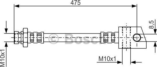 BOSCH 1 987 476 549 - Гальмівний шланг avtolavka.club