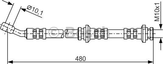 BOSCH 1 987 476 802 - Гальмівний шланг avtolavka.club