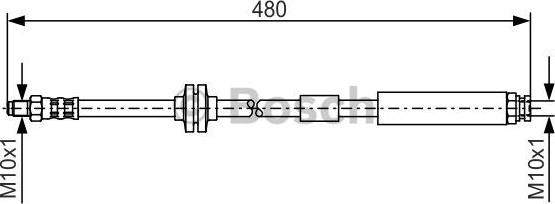 BOSCH 1 987 476 824 - Гальмівний шланг avtolavka.club