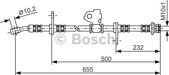 BOSCH 1 987 476 322 - Гальмівний шланг avtolavka.club