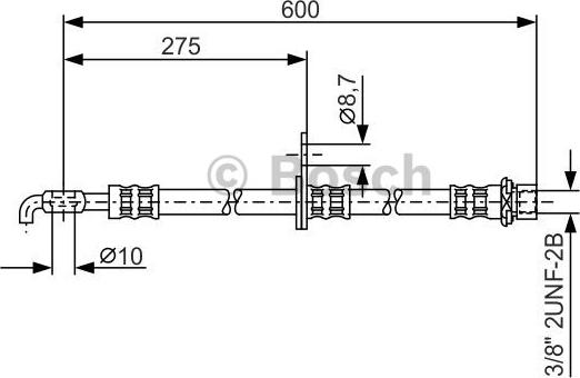 BOSCH 1 987 476 246 - Гальмівний шланг avtolavka.club