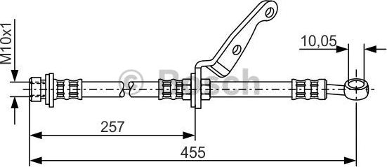 BOSCH 1 987 476 206 - Гальмівний шланг avtolavka.club