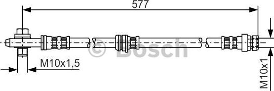 BOSCH 1 987 476 282 - Гальмівний шланг avtolavka.club