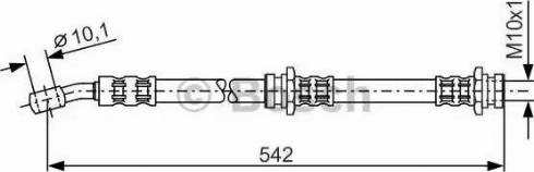 BOSCH 1 987 476 287 - Гальмівний шланг avtolavka.club