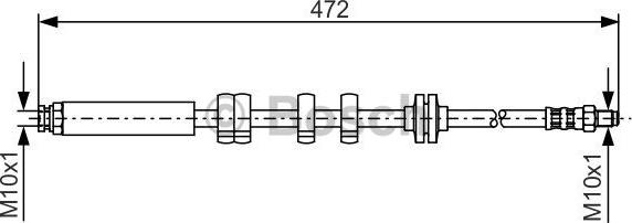 BOSCH 1 987 476 769 - Гальмівний шланг avtolavka.club
