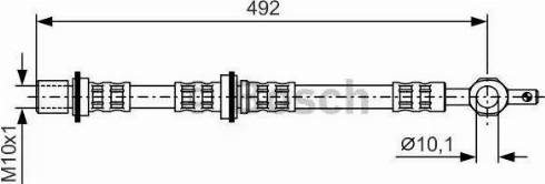 BOSCH 1 987 476 724 - Гальмівний шланг avtolavka.club