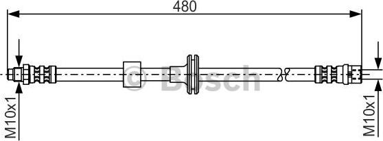 BOSCH 1 987 476 778 - Гальмівний шланг avtolavka.club