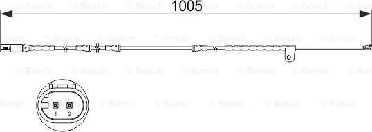 BOSCH 1 987 473 521 - Сигналізатор, знос гальмівних колодок avtolavka.club