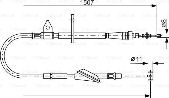 BOSCH 1 987 477 995 - Трос, гальмівна система avtolavka.club