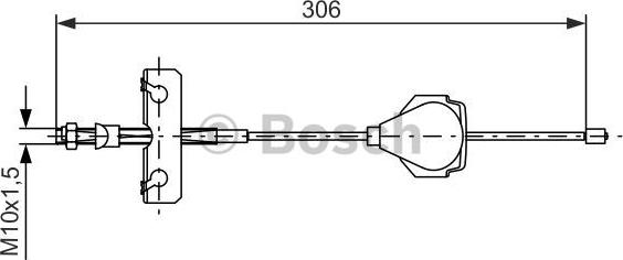 BOSCH 1 987 477 990 - Трос, гальмівна система avtolavka.club