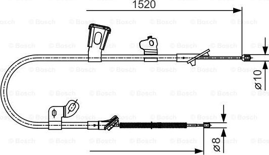 BOSCH 1 987 477 918 - Трос, гальмівна система avtolavka.club