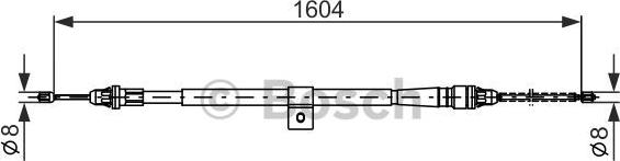 BOSCH 1 987 477 980 - Трос, гальмівна система avtolavka.club