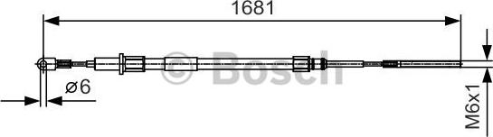 BOSCH 1 987 477 924 - Трос, гальмівна система avtolavka.club