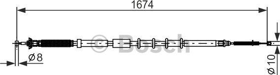 BOSCH 1 987 477 976 - Трос, гальмівна система avtolavka.club