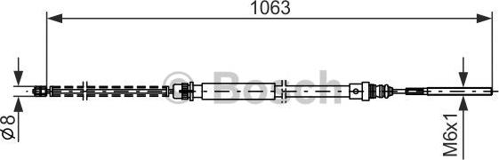 BOSCH 1 987 477 568 - Трос, гальмівна система avtolavka.club