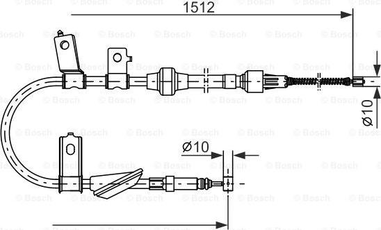 BOSCH 1 987 477 513 - Трос, гальмівна система avtolavka.club