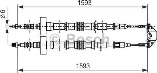 BOSCH 1 987 477 527 - Трос, гальмівна система avtolavka.club