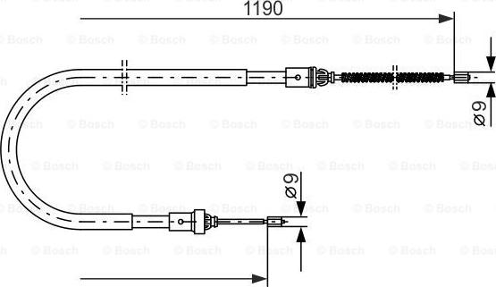 BOSCH 1 987 477 650 - Трос, гальмівна система avtolavka.club