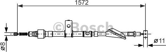 BOSCH 1 987 477 607 - Трос, гальмівна система avtolavka.club