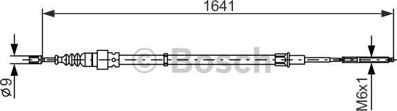 BOSCH 1 987 477 627 - Трос, гальмівна система avtolavka.club