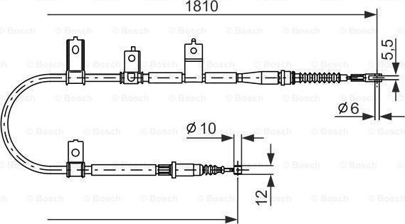 BOSCH 1 987 477 672 - Трос, гальмівна система avtolavka.club