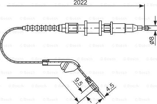 BOSCH 1 987 477 143 - Трос, гальмівна система avtolavka.club