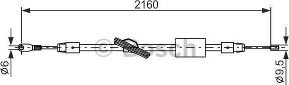 BOSCH 1 987 477 848 - Трос, гальмівна система avtolavka.club