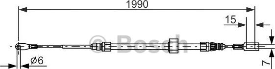 BOSCH 1 987 477 854 - Трос, гальмівна система avtolavka.club