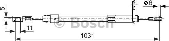 BOSCH 1 987 477 850 - Трос, гальмівна система avtolavka.club