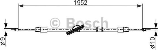 BOSCH 1 987 477 851 - Трос, гальмівна система avtolavka.club