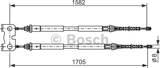 BOSCH 1 987 477 834 - Трос, гальмівна система avtolavka.club