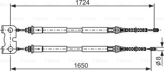 BOSCH 1 987 477 835 - Трос, гальмівна система avtolavka.club