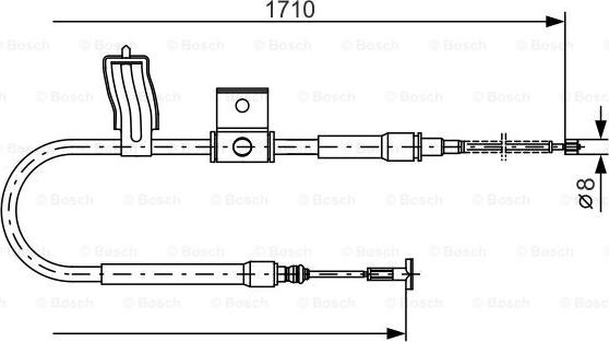 BOSCH 1 987 477 829 - Трос, гальмівна система avtolavka.club