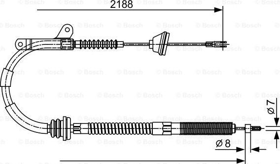 BOSCH 1 987 477 879 - Трос, гальмівна система avtolavka.club