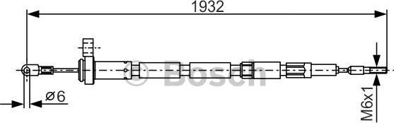 BOSCH 1987477346 - Трос, гальмівна система avtolavka.club