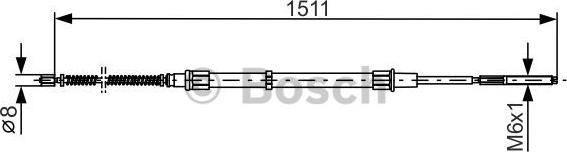 BOSCH 1 987 477 285 - Трос, гальмівна система avtolavka.club