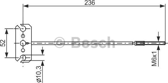 BOSCH 1987477226 - Трос, гальмівна система avtolavka.club