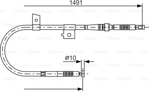 BOSCH 1 987 477 754 - Трос, гальмівна система avtolavka.club