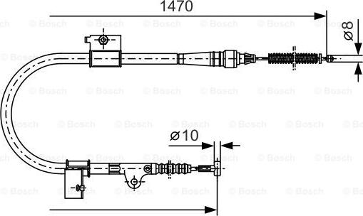 BOSCH 1 987 477 757 - Трос, гальмівна система avtolavka.club