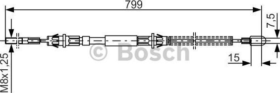 BOSCH 1 987 477 761 - Трос, гальмівна система avtolavka.club