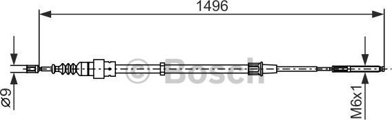 BOSCH 1 987 477 705 - Трос, гальмівна система avtolavka.club