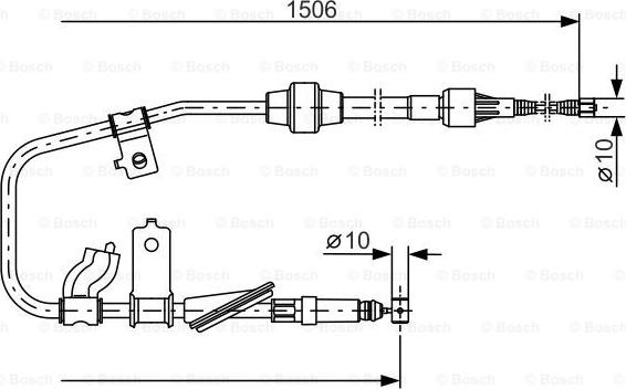 BOSCH 1 987 477 789 - Трос, гальмівна система avtolavka.club