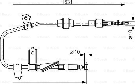 BOSCH 1 987 477 788 - Трос, гальмівна система avtolavka.club