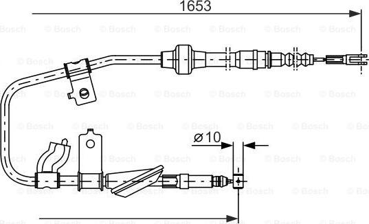 BOSCH 1 987 477 738 - Трос, гальмівна система avtolavka.club